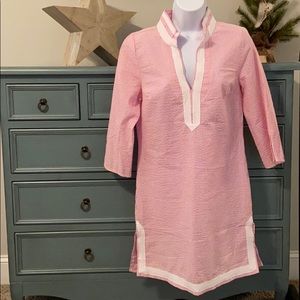 Mud pie pink seersucker pullover